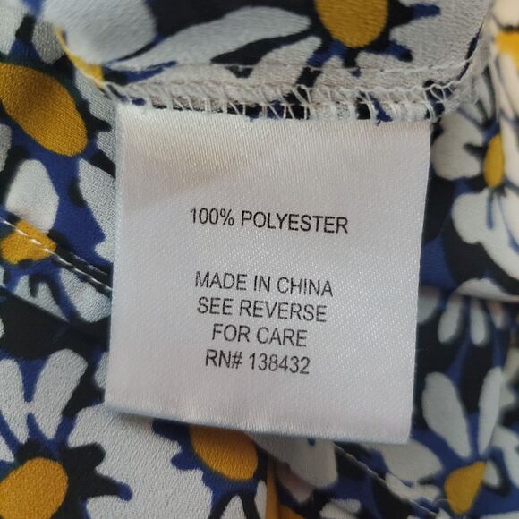 ModCloth Navy Blue Daisy Tank Blouse - Picture 6 of 8